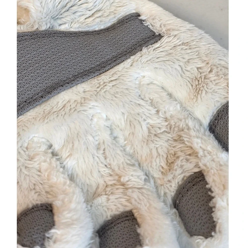 The North Face Denali Etip Fleece Gloves White Grey Womens Size Small